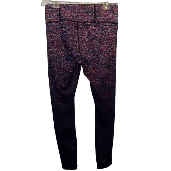 Athleta Color Confetti Ombre Mix On Black Leggings Activewear Pants Stretch Sz S - Picture 4 of 10